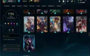 Prata 2 com 115 Champs e 126 Skins ( TOP / JG ) - Nivel 412