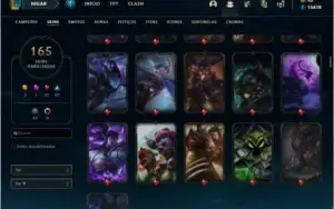 CONTA LEAGUE OF LEGENDS 165 SKINS