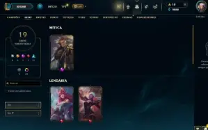 FULL ACESSO 43 CHAMPS + 19 SKINS BORDAS E CHROMAS