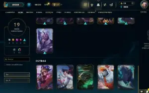 FULL ACESSO 43 CHAMPS + 19 SKINS BORDAS E CHROMAS