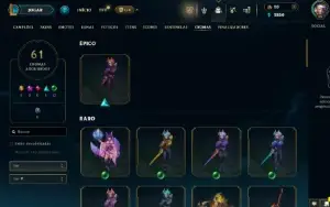 FULL ACESSO 43 CHAMPS + 19 SKINS BORDAS E CHROMAS