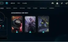 Conta no lol Platina 3