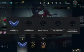 Conta Lol - Diamante 4, 56% De Wr(E-Mail Não Verificado)