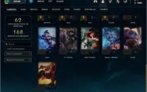 Conta diamante 4 barata com 4 skins e 26 champs