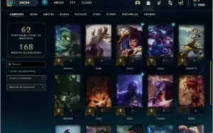 Conta diamante 4 barata com 4 skins e 26 champs
