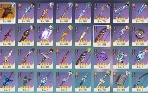 Genshin impact Ar55 com 8 personagens 5 estrelas