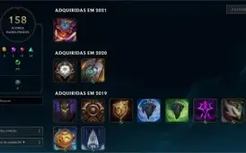 Conta LOL +155 skins