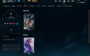 Prata 2 com 50 Champs e 5 Skins +1 Prestigio