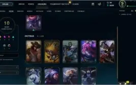 Conta de lol platina 4 com 10 skins