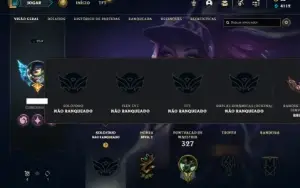 Unranked com 150 Champs e 104 Skins