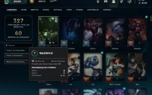 Unranked com 150 Champs e 104 Skins