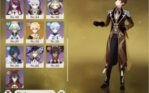 Yoimiya, Zhongli, Diluc c1e espada falcão