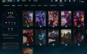 Conta prata 4 com 110 Champs e 123 Skins + 8 Espolios