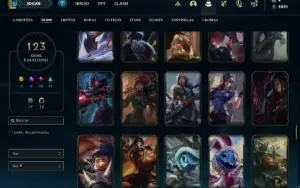 Conta prata 4 com 110 Champs e 123 Skins + 8 Espolios