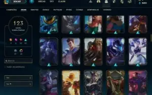 Conta prata 4 com 110 Champs e 123 Skins + 8 Espolios