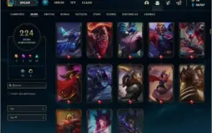 Conta platina 2 com TODOS os champs e 224 skins