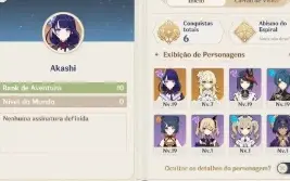 Conta com Shogun Raiden + Xingqiu + Xiangling