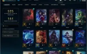 Conta Ouro 3 com 91 SKINS e TODOS os campeoens