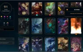 Conta Ouro 3 com 91 SKINS e TODOS os campeoens