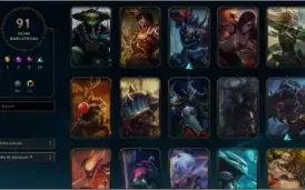 Conta Ouro 3 com 91 SKINS e TODOS os campeoens