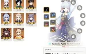 CONTA GENSHIN AR58 GANYU c ARCO DE AMOS + LANÇA DE JADE 10⭐