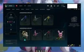Conta Lol 127 campeões diversos, 94 Skins, 7 Cromas,  3K ESS