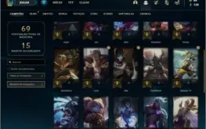 Conta prata 2 com 28 champs e 18 skins