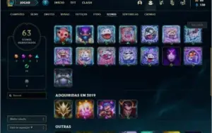 Conta prata 2 com 28 champs e 18 skins