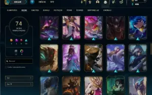 Esmeralda 4 com 130 Champs e 74 Skins + 5 Vitoriosas