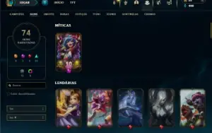 Esmeralda 4 com 130 Champs e 74 Skins + 5 Vitoriosas