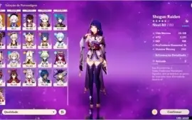 Genshin Impact - Hutao Eula Ganyu C1 Ayaka Raiden e outros