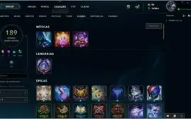 Conta LOL Season 3 - Todos os champ + 306 Skins