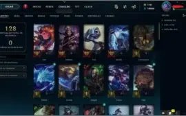 CONTA SMURF UNRANKED COM BASTANTE CHAMPS E ALGUMAS SKINS