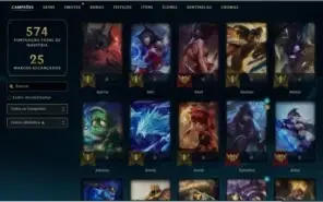 Conta LoL ouro4 todos champ com 113k essência azul,114skins