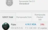 SMURF LOL D2 67% WINRATE MMR DE MESTRE COM SKIN PROJETO PYKE