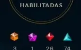 Conta LOL d4 com 228 skins e 325 icones