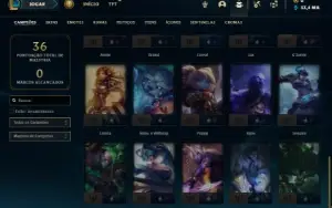 Conta Mestre com 35 Champs e 6 Skins ( 142 PDL )
