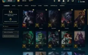 Conta Mestre com 35 Champs e 6 Skins ( 142 PDL )