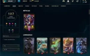 Conta Diamante 2 com TODOS os champs e 107 Skins