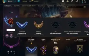 Conta Diamante 2 com TODOS os champs e 107 Skins