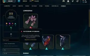 Conta Diamante 2 com TODOS os champs e 107 Skins
