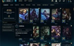 Conta Diamante 2 com TODOS os champs e 107 Skins