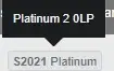 CONTA PLATINA 2 NA SEASON 11 MMR MUITO BOM