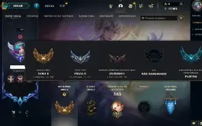 Ouro 2 com TODOS os champs e 423 Skins + 5 Prestigios