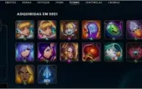 conta lol 264 skins
