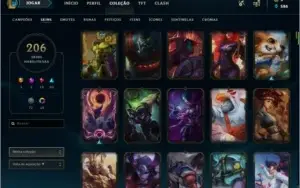 Conta Gold 4 - Com todos Campeões e 206 skins