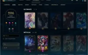 Conta Gold 4 - Com todos Campeões e 206 skins