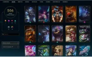 Conta Gold 4 - Com todos Campeões e 206 skins