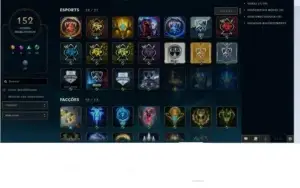CONTA OURO IV , 134 CAMPEÕES E 96 SKINS DIVERSAS