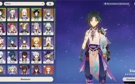 Conta Genshin AR 46 - Xiao + Lança Obscura + Venti